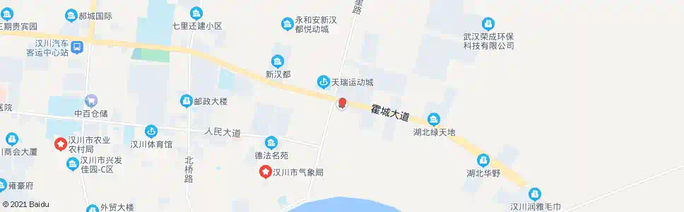 孝感涵闸加油站_公交站地图_孝感公交_妙搜公交查询2025