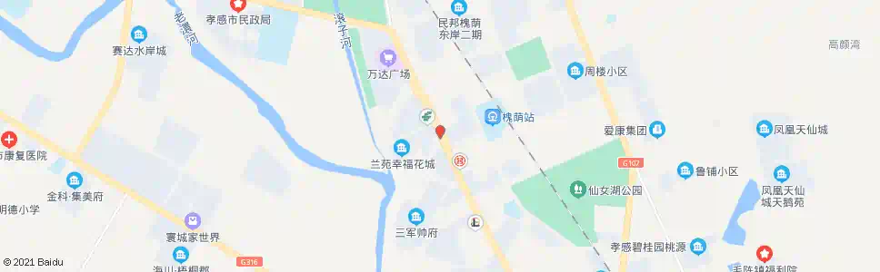 孝感南大水产市场_公交站地图_孝感公交_妙搜公交查询2025