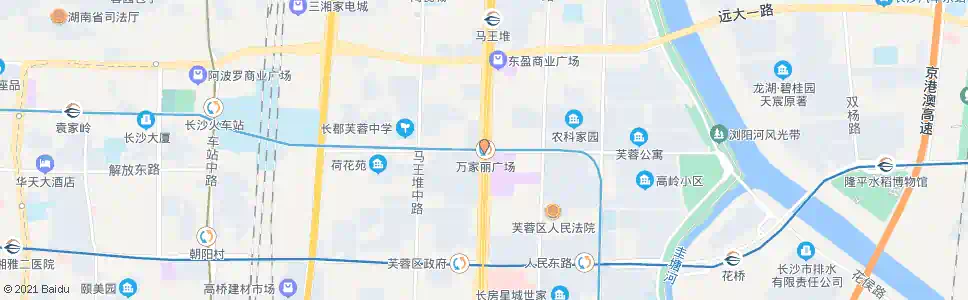 长沙万家丽广场站_公交站地图_长沙公交_妙搜公交查询2025