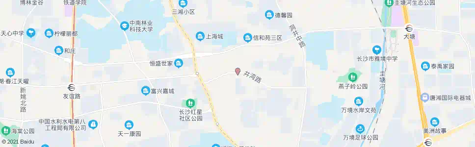 长沙唐家大屋_公交站地图_长沙公交_妙搜公交查询2025