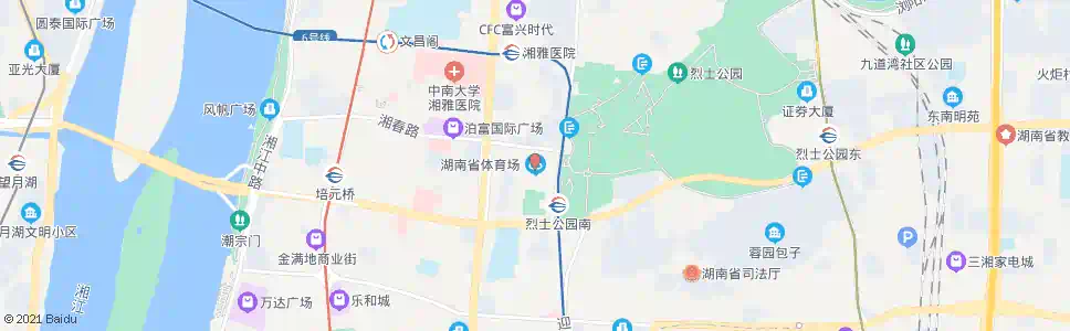 长沙省人民体育场_公交站地图_长沙公交_妙搜公交查询2025