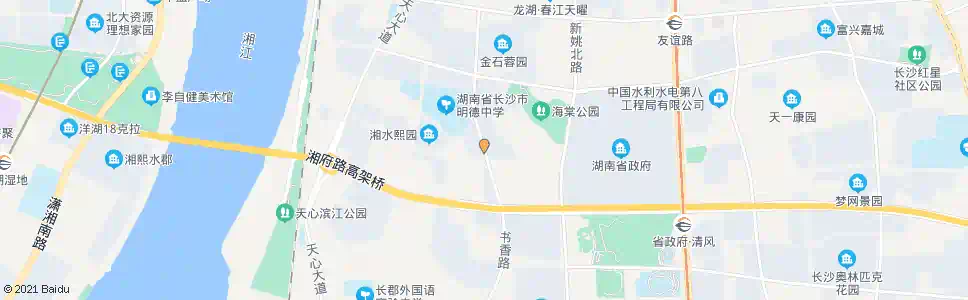 长沙书香路青山路口_公交站地图_长沙公交_妙搜公交查询2025