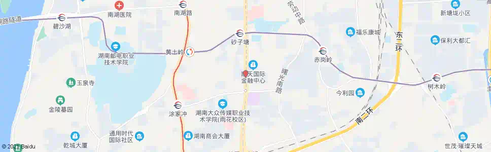 长沙雨花亭北_公交站地图_长沙公交_妙搜公交查询2025
