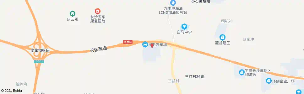 长沙大河西汽车城_公交站地图_长沙公交_妙搜公交查询2025