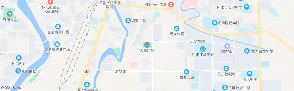 怀化天星广场_公交站地图_怀化公交_妙搜公交查询2025