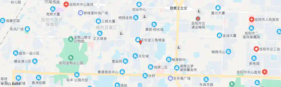 岳阳天伦金三角购物公园东_公交站地图_岳阳公交_妙搜公交查询2025