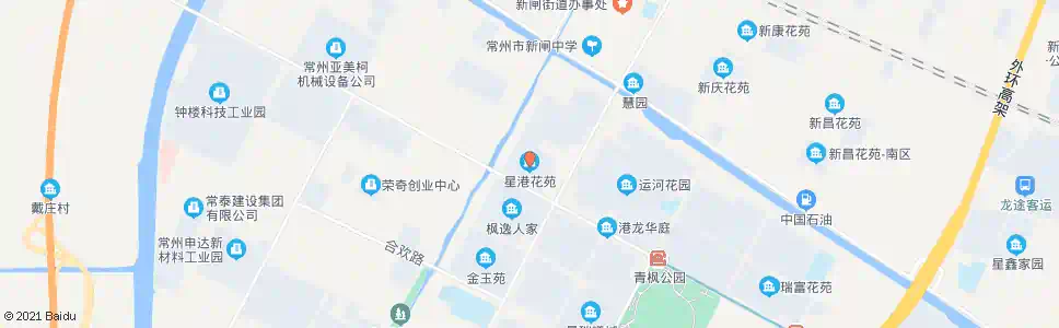 常州星港花园_公交站地图_常州公交_妙搜公交查询2025