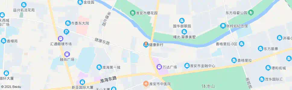 淮安健康新村_公交站地图_淮安公交_妙搜公交查询2025