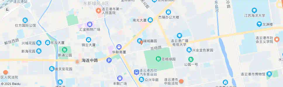 连云港外国语学校西_公交站地图_连云港公交_妙搜公交查询2025