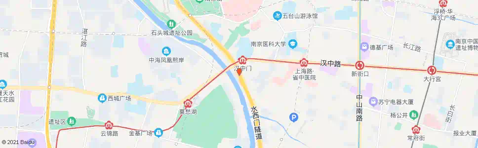南京虎踞南路汉中门_公交站地图_南京公交_妙搜公交查询2025