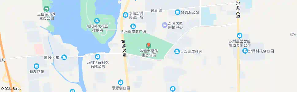 苏州大渠荡生态公园_公交站地图_苏州公交_妙搜公交查询2025
