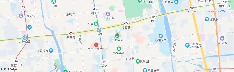 苏州大公园_公交站地图_苏州公交_妙搜公交查询2025