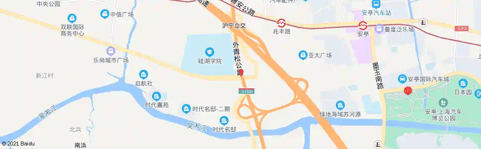 苏州外青松公路绿地大道(硅湖学校)_公交站地图_苏州公交_妙搜公交查询2025