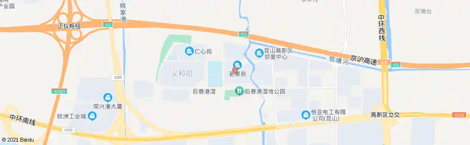 苏州茗景苑b区_公交站地图_苏州公交_妙搜公交查询2025
