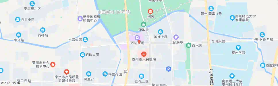 泰州万达广场南门_公交站地图_泰州公交_妙搜公交查询2025