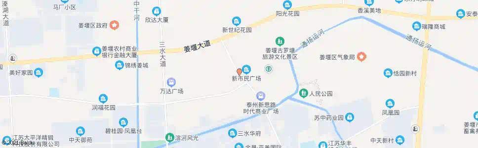 泰州市民广场_公交站地图_泰州公交_妙搜公交查询2025