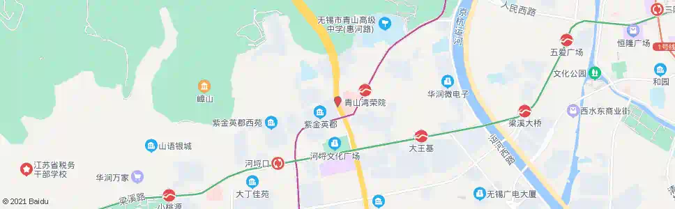 无锡大池路(青山东路)_公交站地图_无锡公交_妙搜公交查询2025