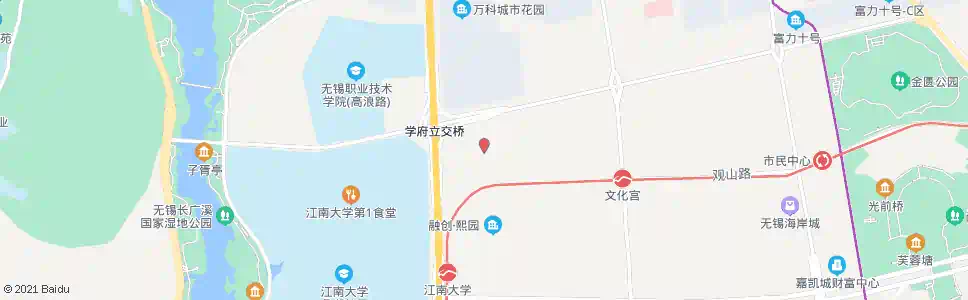 无锡天鹅湖花园_公交站地图_无锡公交_妙搜公交查询2025