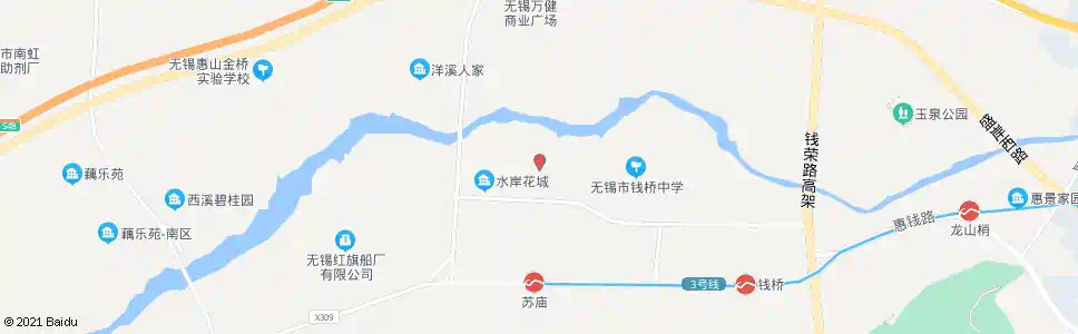 无锡水岸花城_公交站地图_无锡公交_妙搜公交查询2025