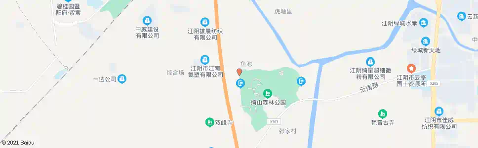 无锡绮山森林公园_公交站地图_无锡公交_妙搜公交查询2025