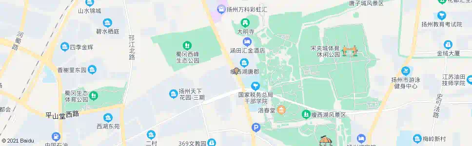 扬州蜀岗西峰_公交站地图_扬州公交_妙搜公交查询2025