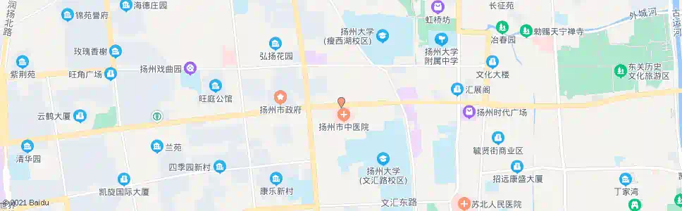 扬州人民大厦(中医院)_公交站地图_扬州公交_妙搜公交查询2025