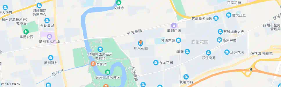 扬州杉湾花园_公交站地图_扬州公交_妙搜公交查询2025