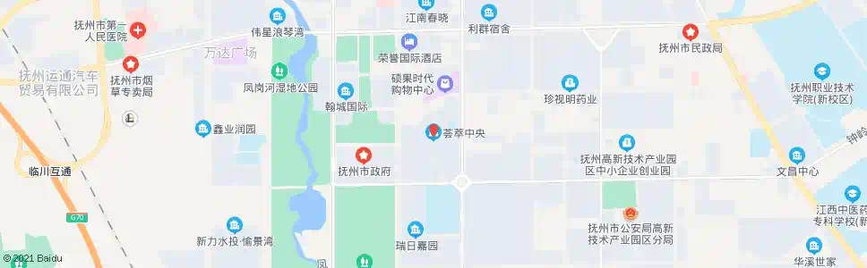 抚州荟萃中央(市财政中心)_公交站地图_抚州公交_妙搜公交查询2025