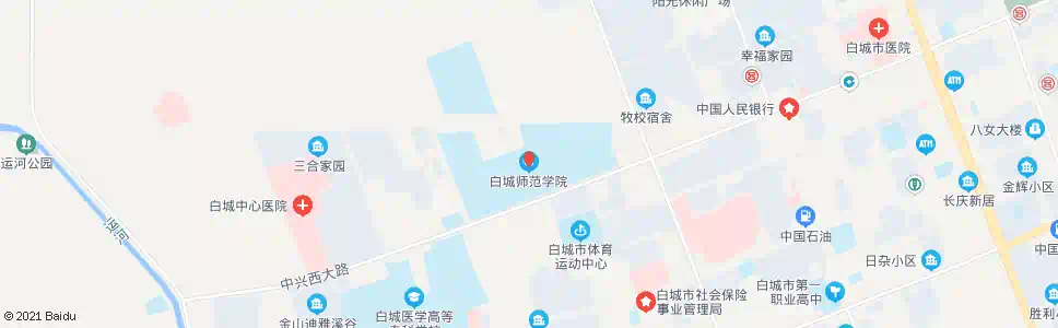 白城师范学院_公交站地图_白城公交_妙搜公交查询2025