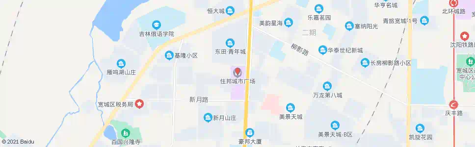 长春东田青年城(住邦城市广场)_公交站地图_长春公交_妙搜公交查询2025