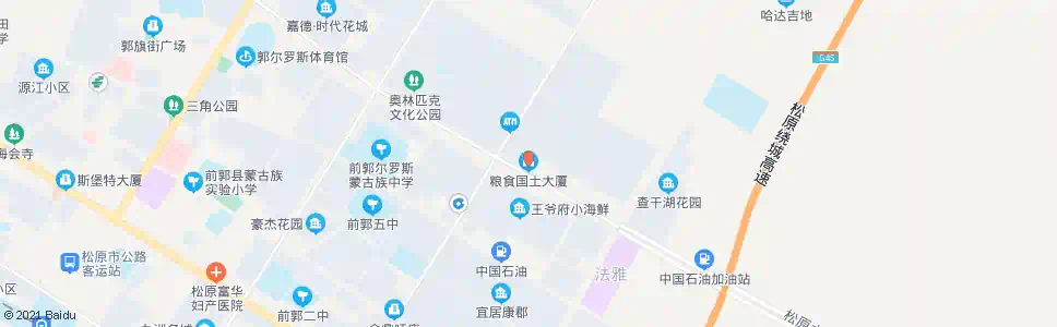 松原粮食国土大厦_公交站地图_松原公交_妙搜公交查询2025