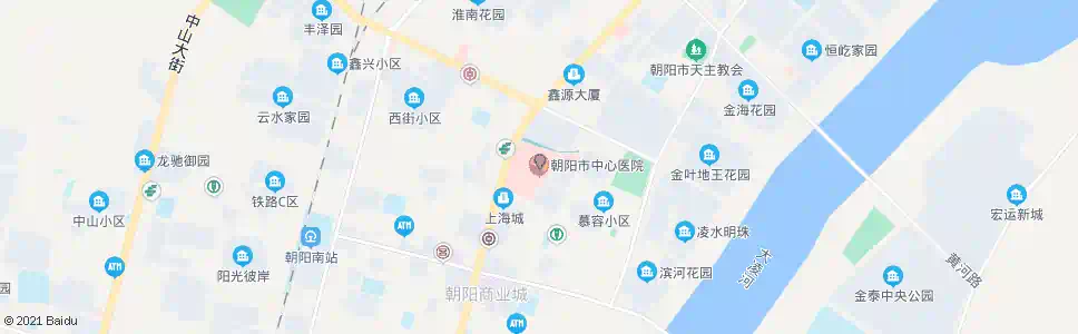 朝阳市中心医院_公交站地图_朝阳公交_妙搜公交查询2025