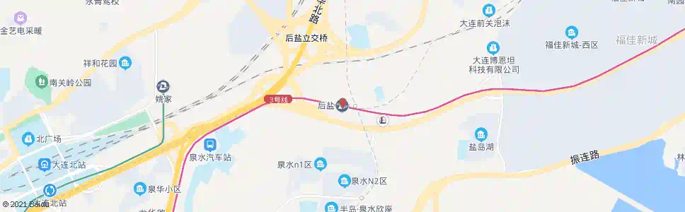 大连后盐站_公交站地图_大连公交_妙搜公交查询2025