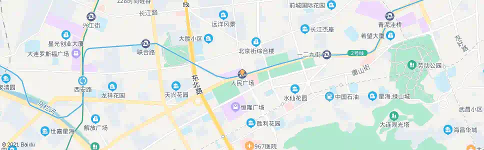 大连人民广场站_公交站地图_大连公交_妙搜公交查询2025