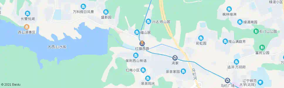 大连红旗西路_公交站地图_大连公交_妙搜公交查询2025