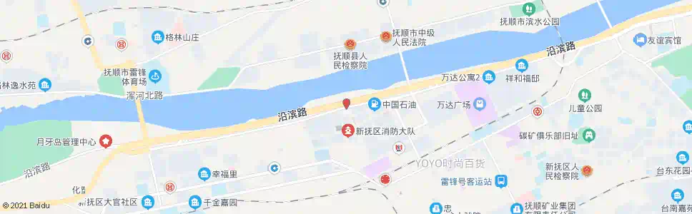 抚顺浑河南路一道街_公交站地图_抚顺公交_妙搜公交查询2025
