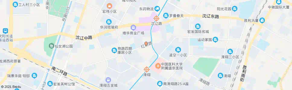 沈阳红粉路艳璐街_公交站地图_沈阳公交_妙搜公交查询2025