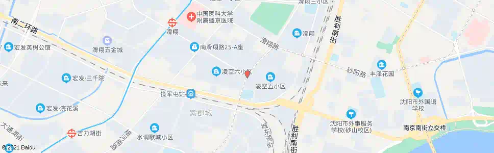 沈阳凌空二街南滑翔路_公交站地图_沈阳公交_妙搜公交查询2025