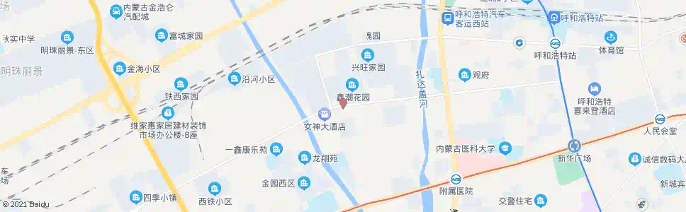 呼和浩特金蓝港大酒店_公交站地图_呼和浩特公交_妙搜公交查询2025