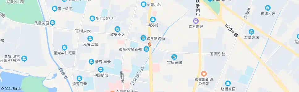 银川B1宝湖路站_公交站地图_银川公交_妙搜公交查询2025