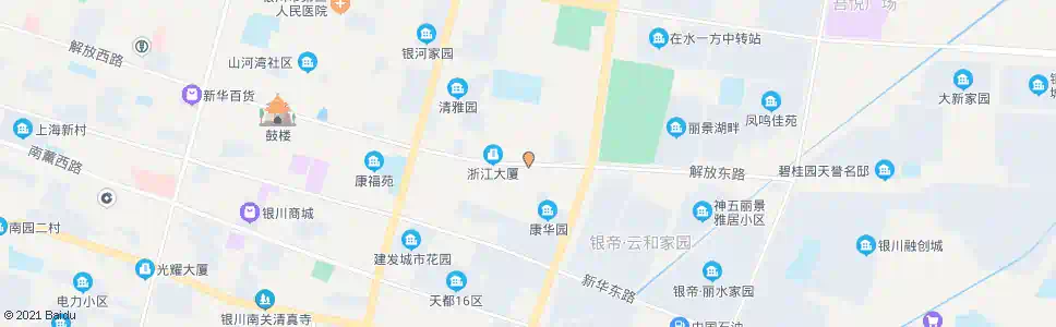 银川东安小区_公交站地图_银川公交_妙搜公交查询2025
