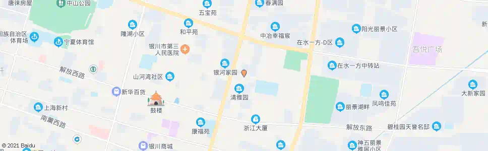 银川湖滨街清和街口_公交站地图_银川公交_妙搜公交查询2025