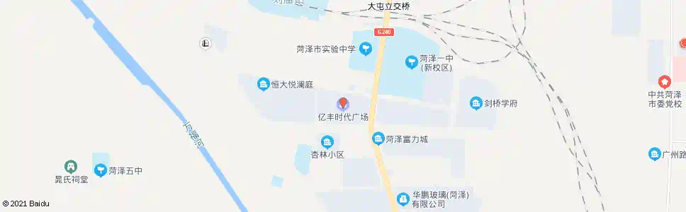 菏泽亿丰时代广场_公交站地图_菏泽公交_妙搜公交查询2025
