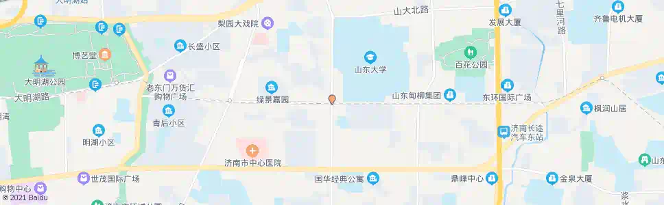 济南山大路南口(路口北)_公交站地图_济南公交_妙搜公交查询2025