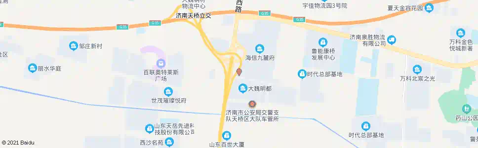 济南大魏西_公交站地图_济南公交_妙搜公交查询2025