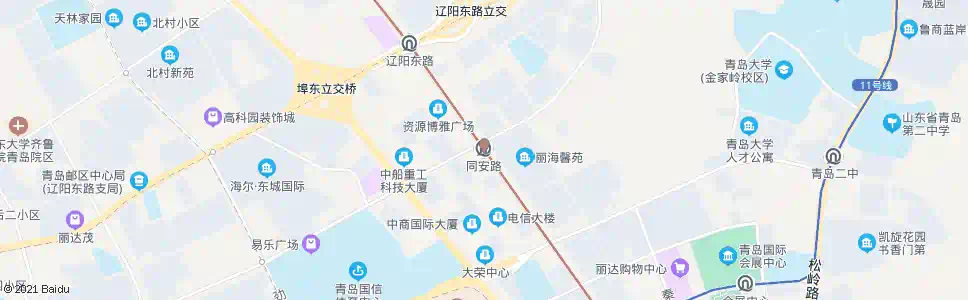 青岛同安路_公交站地图_青岛公交_妙搜公交查询2025