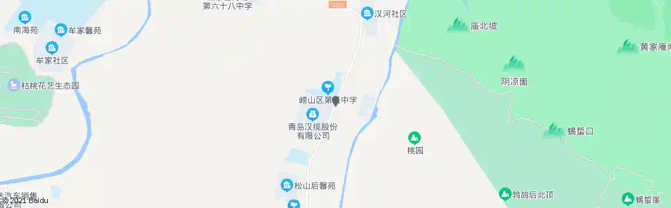 青岛崂山五中_公交站地图_青岛公交_妙搜公交查询2025