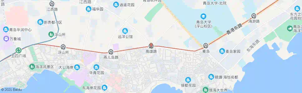 青岛高雄路_公交站地图_青岛公交_妙搜公交查询2025