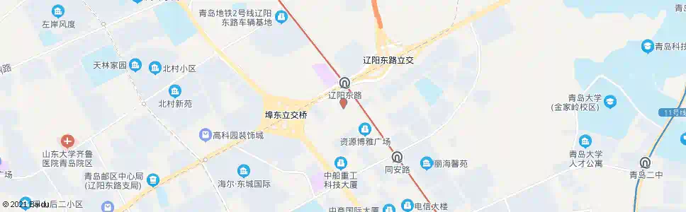 青岛三官庙东站_公交站地图_青岛公交_妙搜公交查询2025