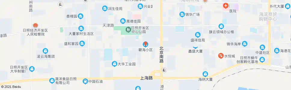 日照碧海小区_公交站地图_日照公交_妙搜公交查询2025